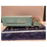 (Q) Vintage Sears Semi and trailer 21 in long
