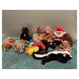 (V)  Beanies Babies lady bug spider bats and more