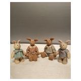 (V) Debbie Rubis Rabbit Family signed and dated