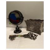 (V) Home Decor Waste Basket Mirror Big Key