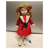 (W) Porcelain Doll looks like Anne  14 tall  good