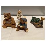 (W) Small Ceramic Bear Collectables 3 to  4 in