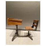 (W) Doll School Desk Wooden and Metal