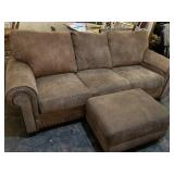 Wrangler Jackson couch and ottoman with nailhead-