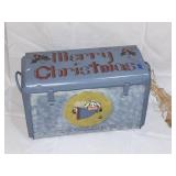 Metal hand-painted Christmas box