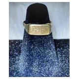 10k gold ring size 4. Cut band