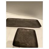(W) Decorative use only  two heavy trays from