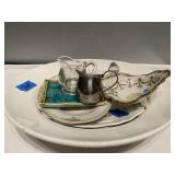 (X) Decortive  Mismatched small Dishes and small