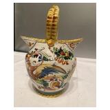 (Z) Decorative Pitcher Hand Painted two Spouts