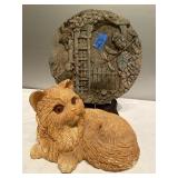 (Z) Classic Critter Cat and a Garden Stone