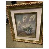 (Pp)  Print Flowers Signed 32x27