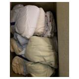 Box of misc bed linens