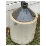 5 gallon stone jug see photos for damage.