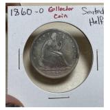SF) 1860-O Seated Half
