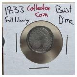 SF) 1833- Full Liberty Bust Dime