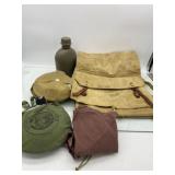 (RR3) Boy Scouts Back Pack  Canteens and a brown