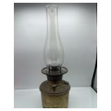 R12)vintage oil lamp cooper bottom