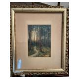 ST) Signed and framed art, signature is hard to