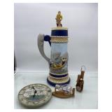 (RR3). Beer Stein with Moby Duck with Whale