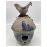 (r6)vintage salt glazed Rowe pottery bird house