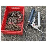 BT) Air grease gun, manual grease gun and two