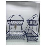 (R14)  Loop and Lattice  2 tier Flatback Basket