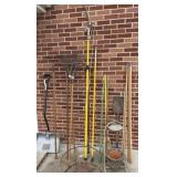 BT) Large slushy of shovels, rakes and more.