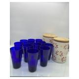 (R1) Temptation Canisters and  12  Cobalt   Blue.
