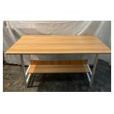 FL) 2 Layer Wood Computer Desk. Measures 47