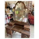Antique makeup vanity