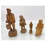 (R6) Carved Wooden Figurines  Tallest 8 inches