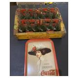 (R7)Wooden Coca-Cola crate with vintage pop bottle