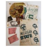 R9) 1949 MSU Spartan Gridiron News, popcorn box