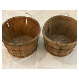 FL) pair of Vintage Apple Bushel Basket