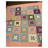 86"x75" Patchwork  Quilt some small stains
