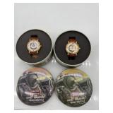 (r7) Pair of Lionel train watchs - new in tin