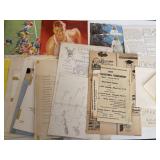 R9) Large assortment of vintage papers and more.