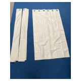 (RR2)  Two Sets  of Drapes Beige 63 in long by