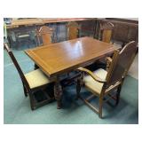 Mahogany dinning table- Ends pull out to extend