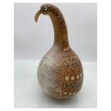 (R6) Hand Painted Gourd  by Pete White 12 inches