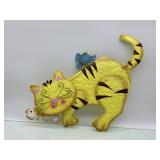 (R10) Lazy Cat Fence Decor 17x14