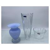 (R10) Crystal Waterford Vase  and  Crystal candy