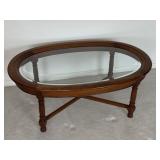 FL) Coffee table with beveled glas top- in