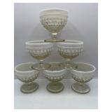 RR3) Fenton Set Of 6 vintage Fenton Dessert Cups