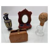 (R16) Vintage glass Breast pump  small Vase