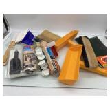 (R16) Paint rollers paint brushes  a Dremel and