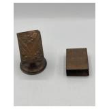 Antique matchbook holders