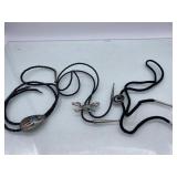 ((RR1) Three Bolo Ties one Bear Claw Road Runner