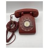 Vintage Rotary Phone Red C1979 Western Electric