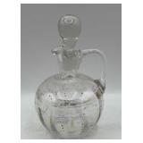 Small wine decanter with stopper